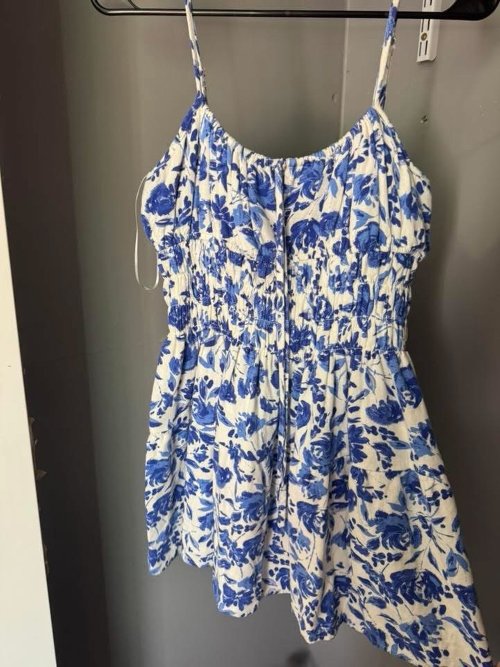Blue and White Floral Dress